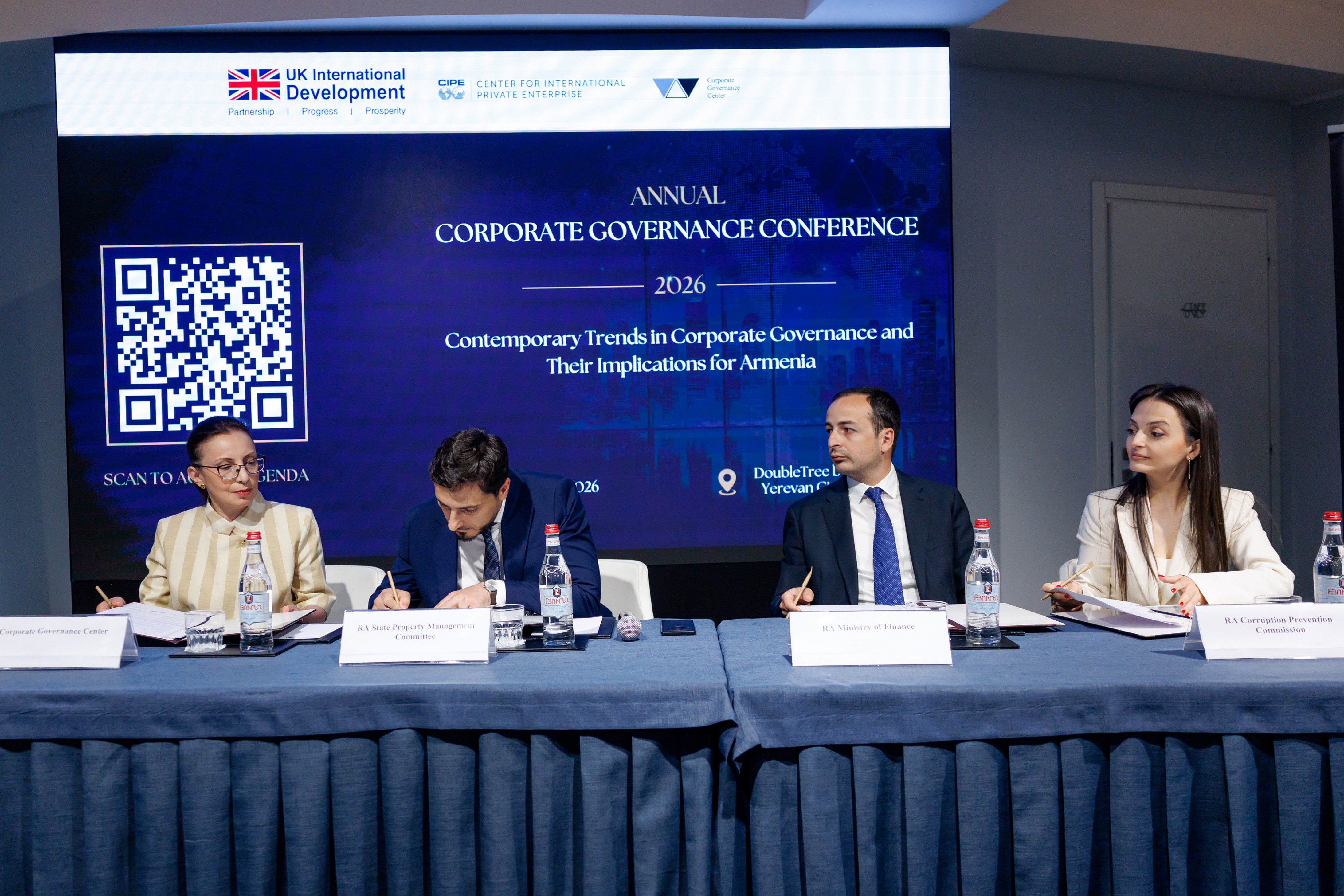 Պետական մասնակցությամբ ընկերություններում կորպորատիվ կառավարման զարգացման նպատակով կնքվել է քառակողմ հուշագիր